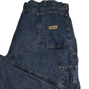Wrangler Carpenter Jeans Men's Size 42x30 Blue Denim Work